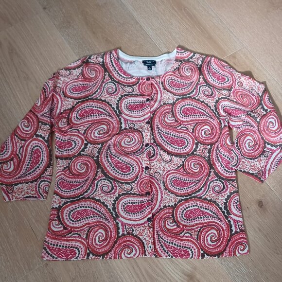 Merino wool Talbots L 3/4 sleeve - Picture 4 of 5